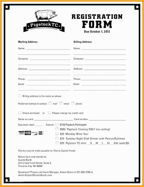 Golf Tournament Registration & Sponsor Form Template .